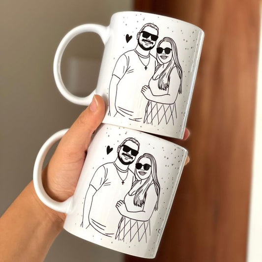 Fotoğraftan Çizim Kupa – Kişiye Özel Karikatür Tasarım