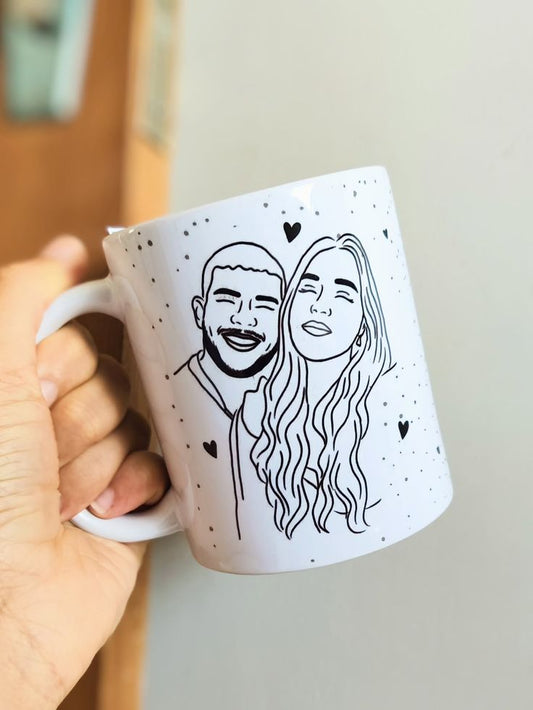 Fotoğraftan Çizim Kupa – Kişiye Özel Karikatür Tasarım